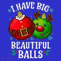 I Have Big Beautiful Balls Adult Holiday Polo thumb 2