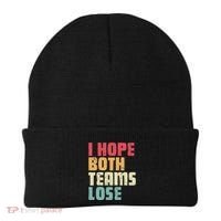 I Hope Both Teams Lose Funny American Football Beanie thumb 0