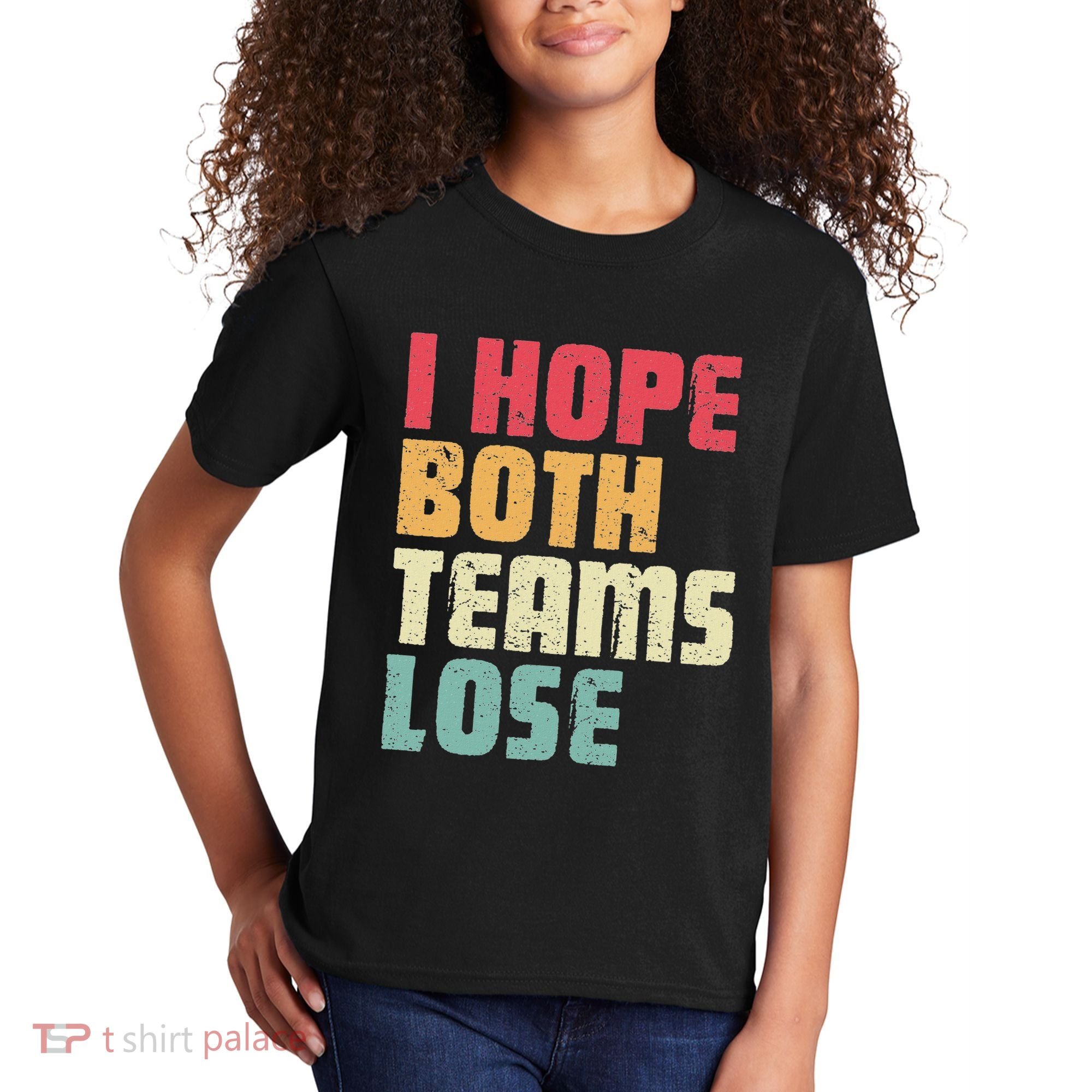 I Hope Both Teams Lose Funny American Football Kids T-Shirt