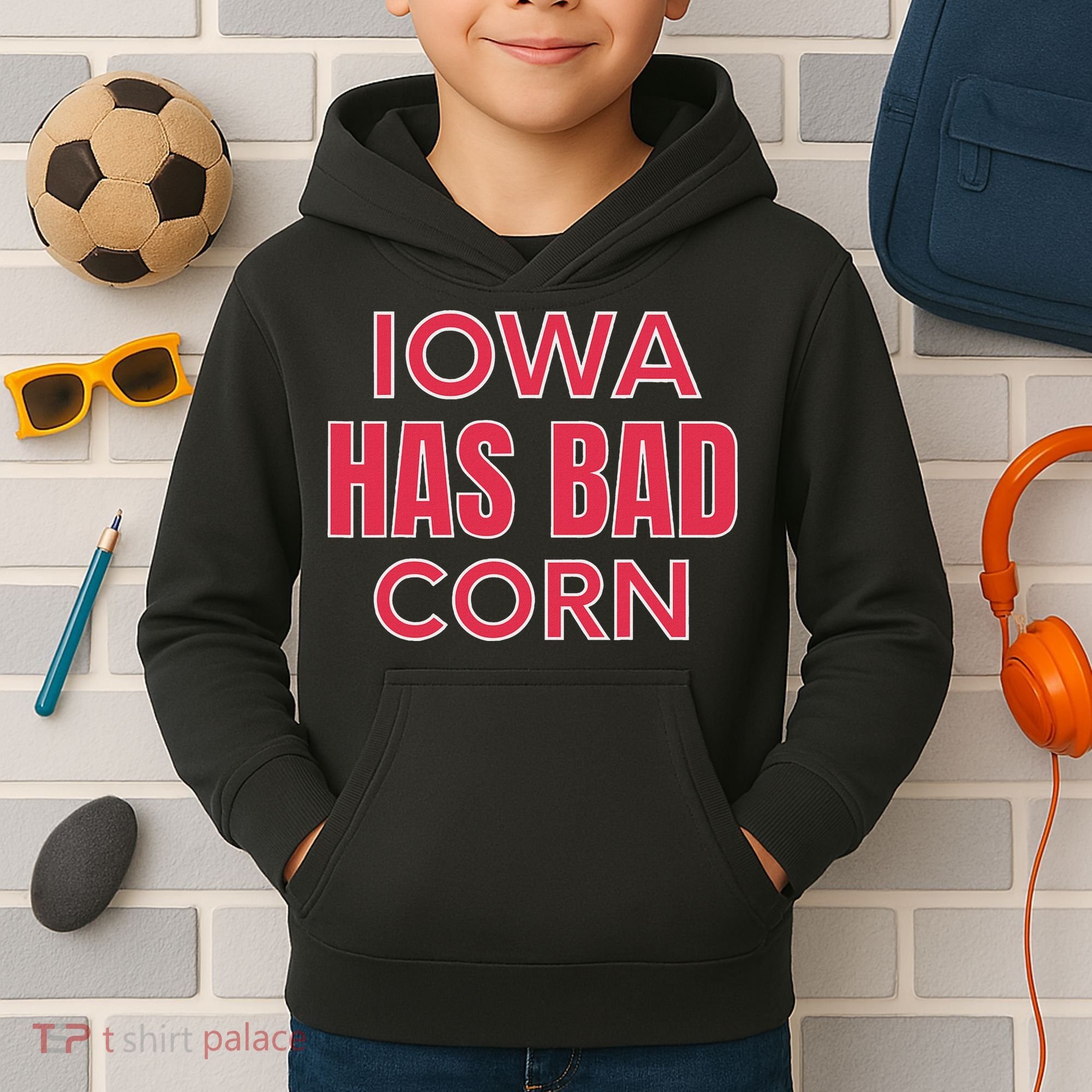 Iowa Has Bad Corn Kids Hoodie