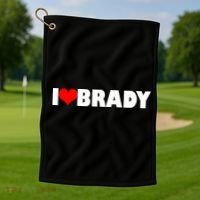 I Heart Brady Golf Towel thumb 1