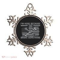 I'm Here Because You Broke Something US Flag Wrench Hammer Ornament thumb 0