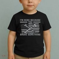 I'm Here Because You Broke Something US Flag Wrench Hammer Toddler T-Shirt thumb 2