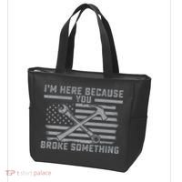 I'm Here Because You Broke Something US Flag Wrench Hammer Tote Bag thumb 3