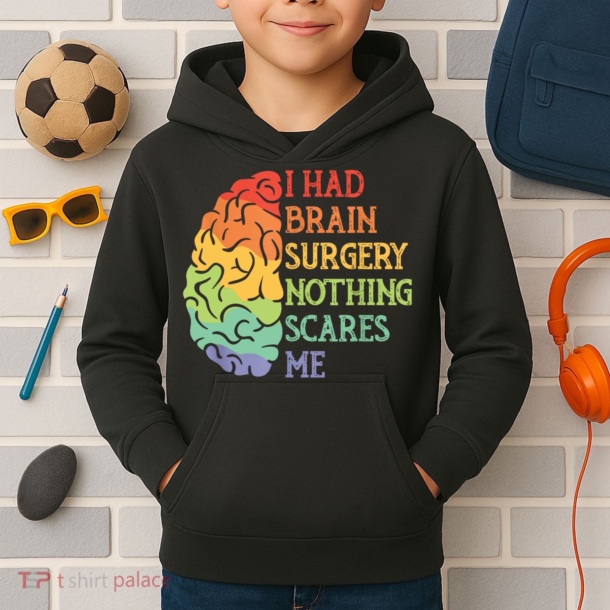 I Had Brain Surgery Nothing Scares Me Kids Hoodie