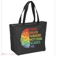 I Had Brain Surgery Nothing Scares Me Tote Bag thumb 2