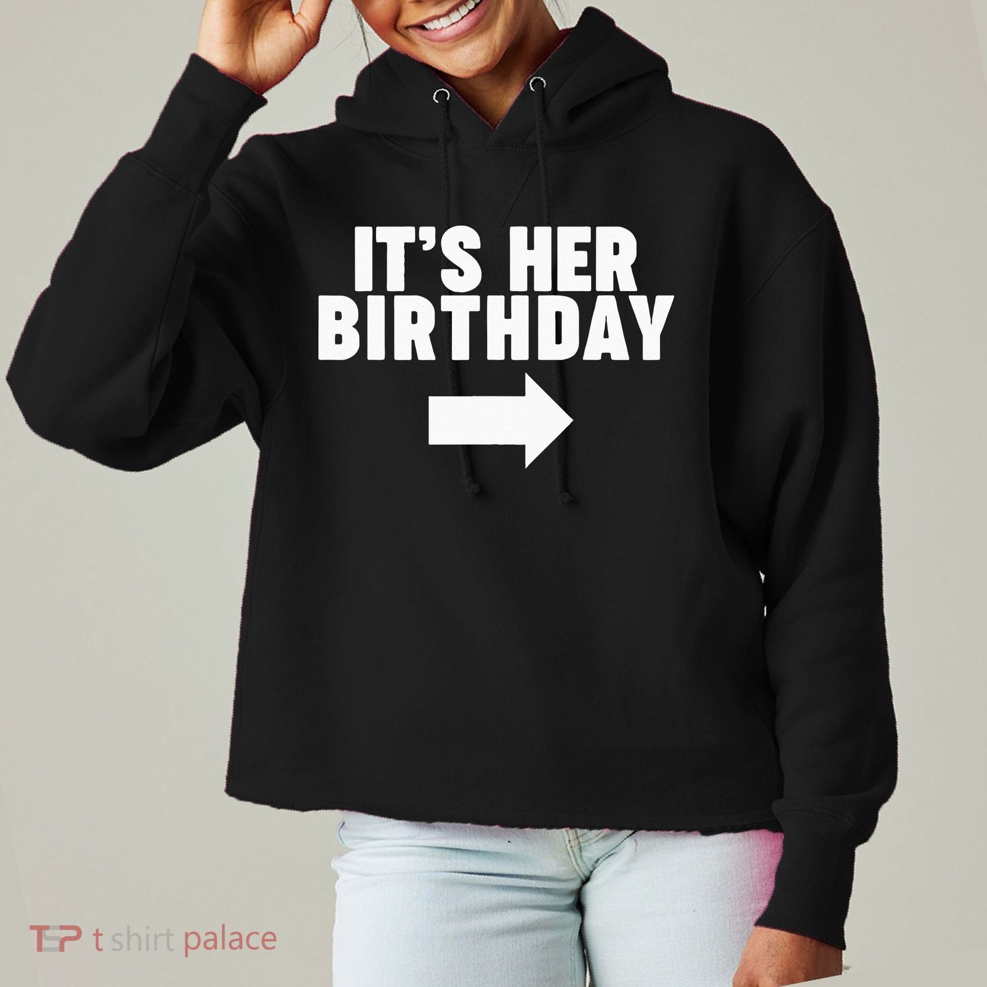 It's her birthday Ladies Heavyweight Boxy Pullover Hoodie