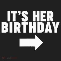 It's her birthday Ladies Heavyweight Boxy Pullover Hoodie thumb 2