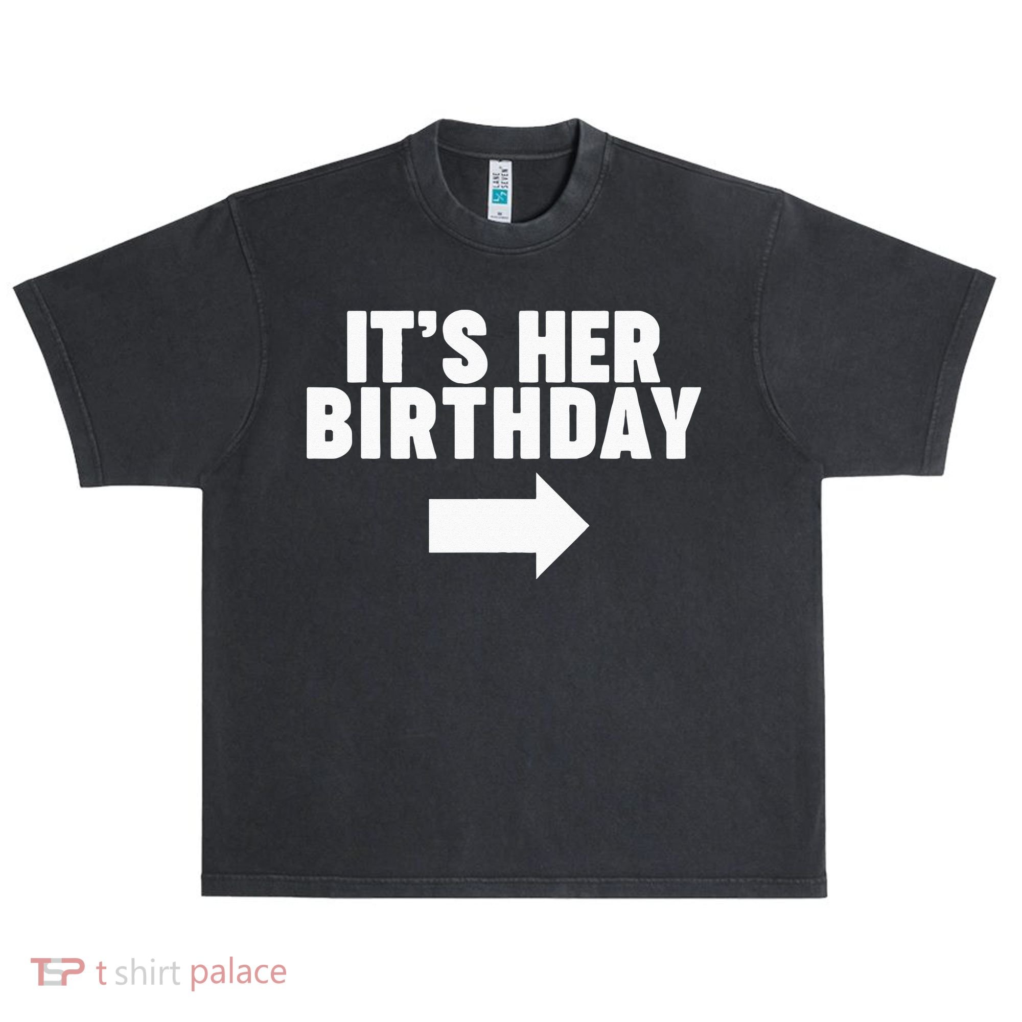 It's her birthday Urban Oversized Heavyweight T-Shirt
