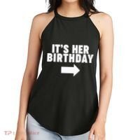 It's her birthday Women's Perfect Tri Rocker Tank thumb 2