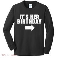 It's her birthday Kids Long Sleeve Shirt thumb 0