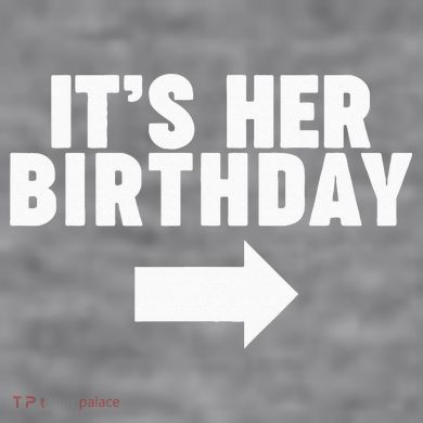 It's her birthday Women's Racerback Cropped Tank