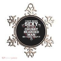 I Hate Being Sexy But I'm A Chubby Bearded Man Funny Gifts Ornament thumb 0