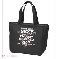 I Hate Being Sexy But I'm A Chubby Bearded Man Funny Gifts Tote Bag thumb 3