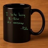 I Hate Being Bipolar It’s Awesome Bipolar 11oz C Handle Ceramic Mug thumb 3
