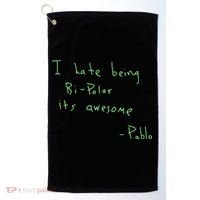 I Hate Being Bipolar It’s Awesome Bipolar Golf Towel thumb 0