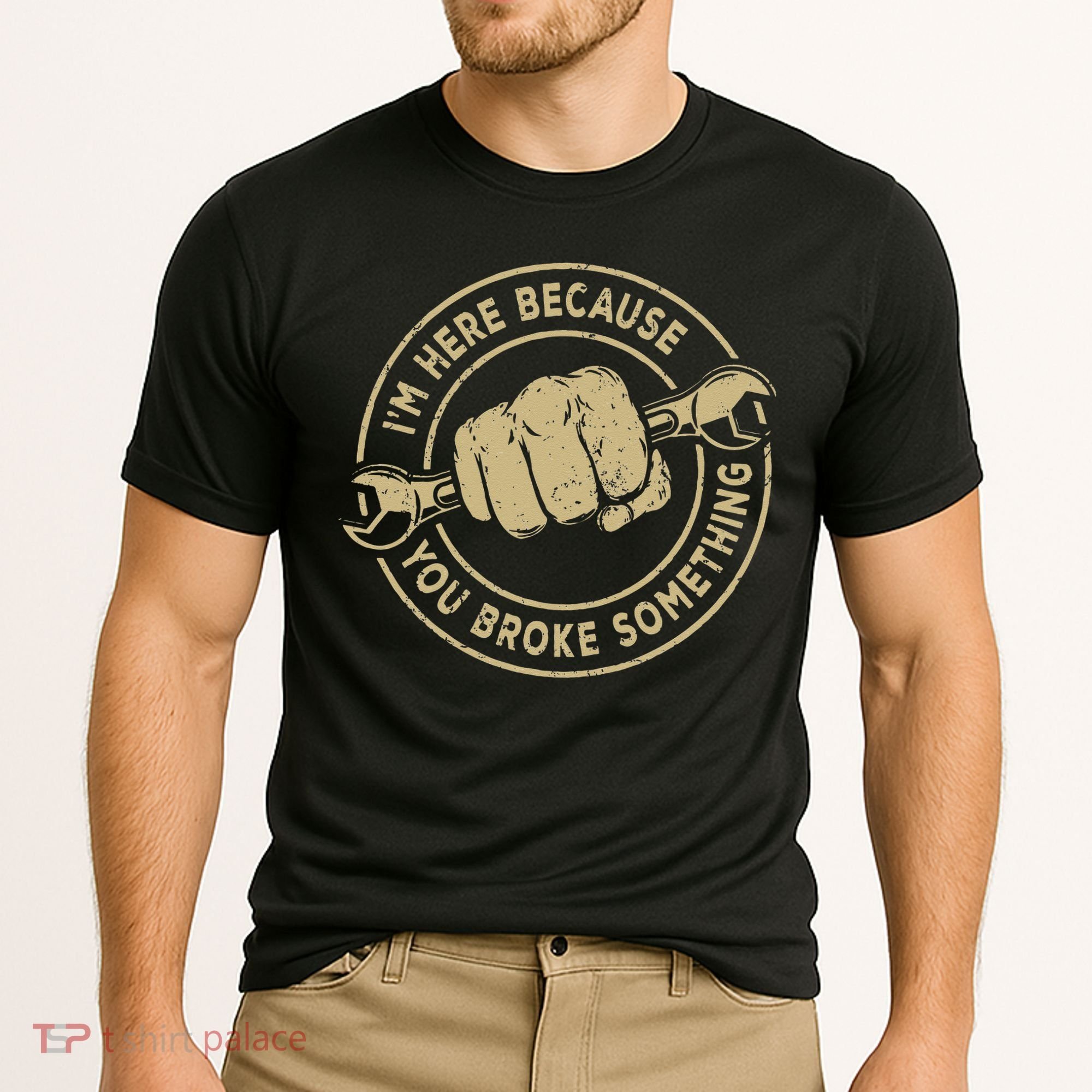 I'm Here Because You Broke Something Mechanic Handyman Cooling Performance Crew T-Shirt
