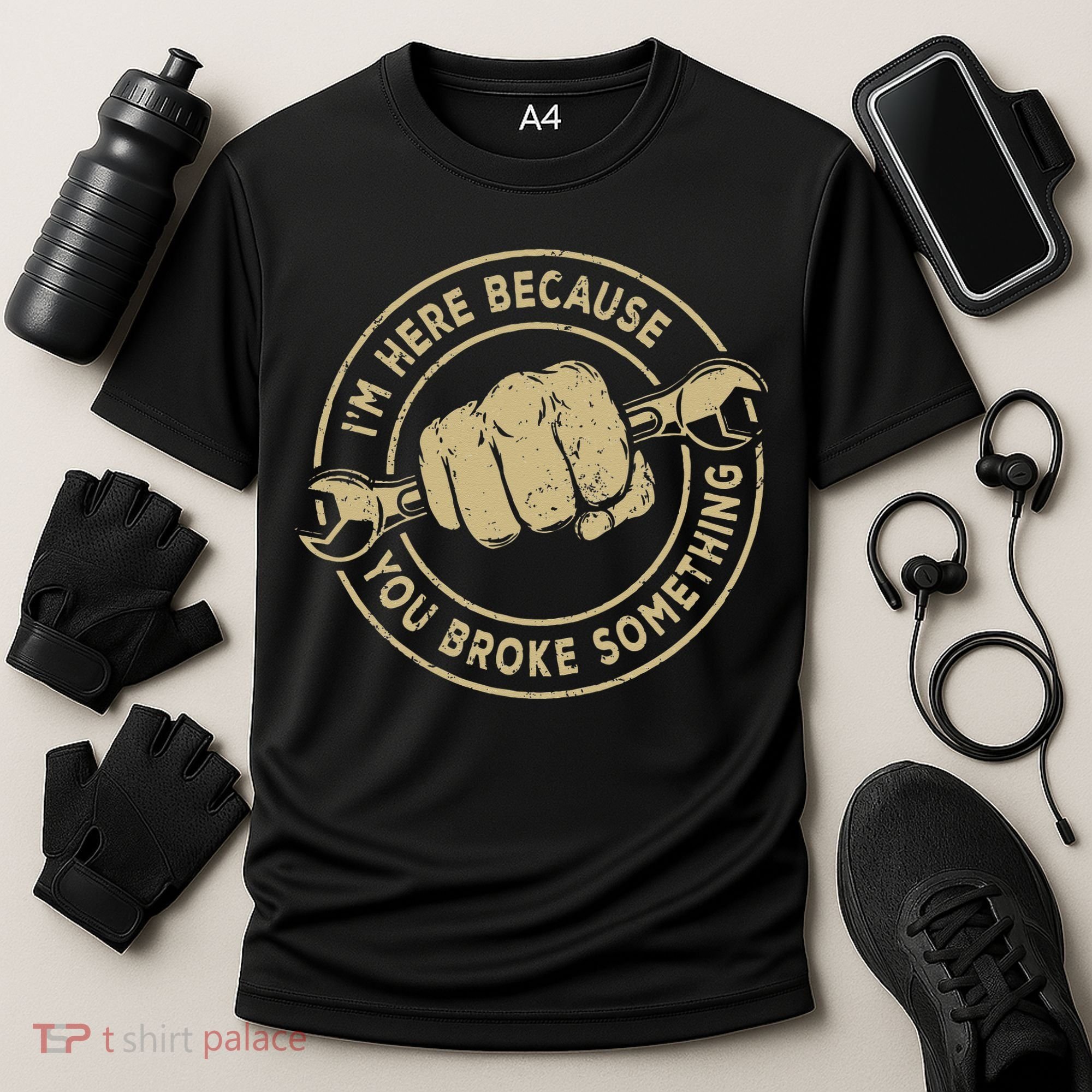 I'm Here Because You Broke Something Mechanic Handyman Cooling Performance Crew T-Shirt