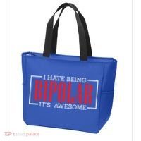 I Hate Being Bipolar It's Awesome Funny Bipolar Awareness Gift Tote Bag thumb 3