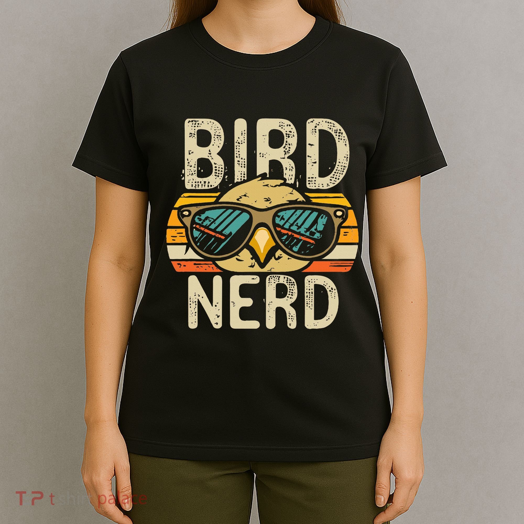 I Heart Birds Funny Bird Nerd Vintage Retro Sunset Cute T-Shirt