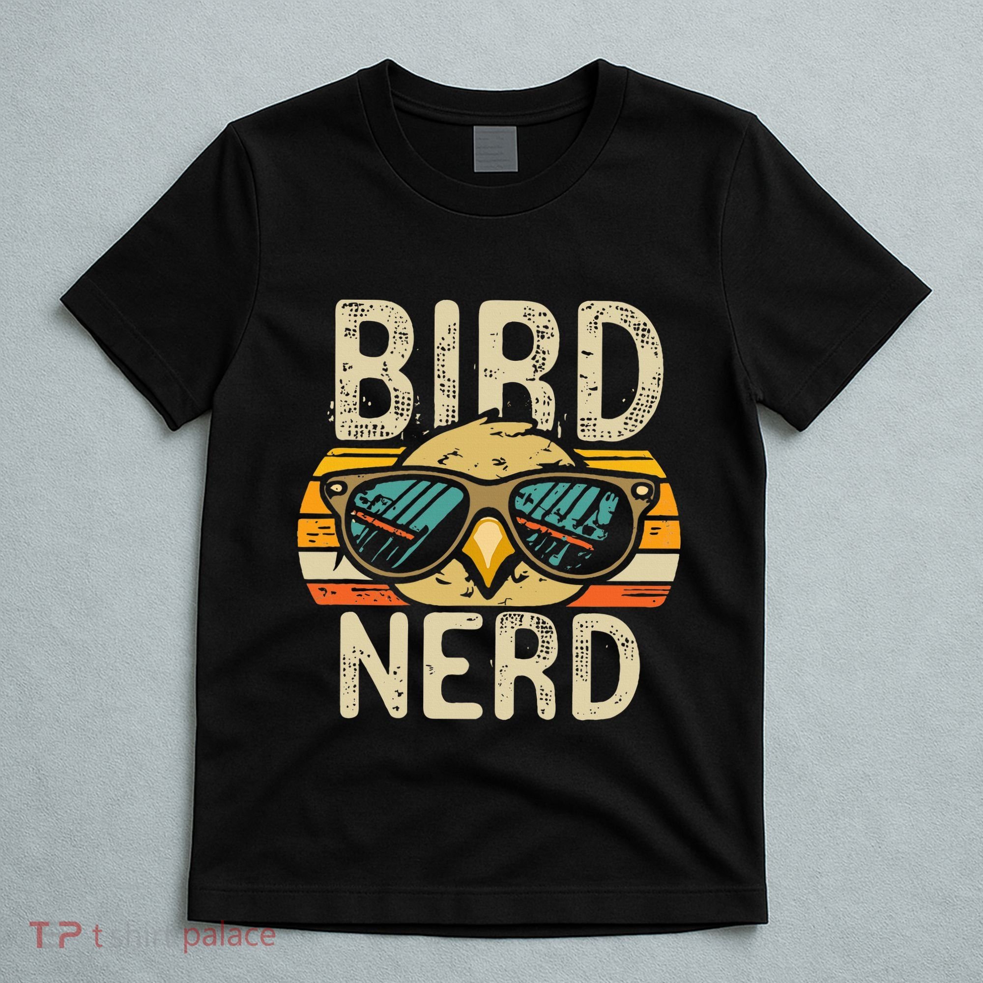 I Heart Birds Funny Bird Nerd Vintage Retro Sunset Cute T-Shirt