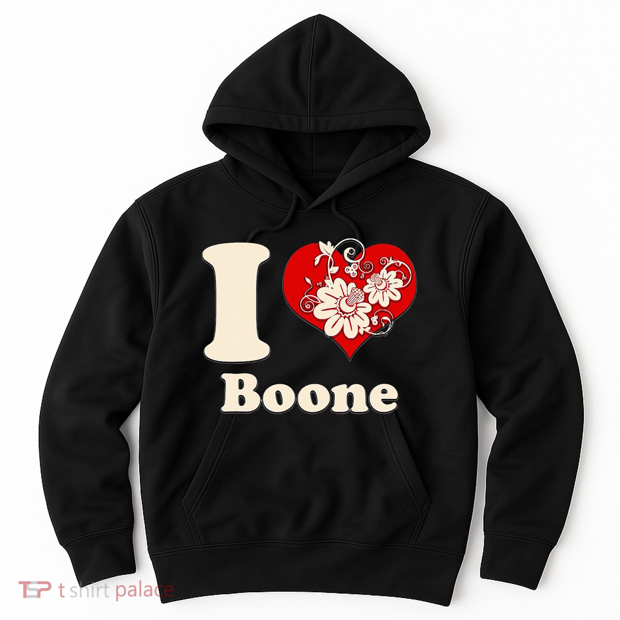 I Heart Boone North Carolina Floral Hoodie