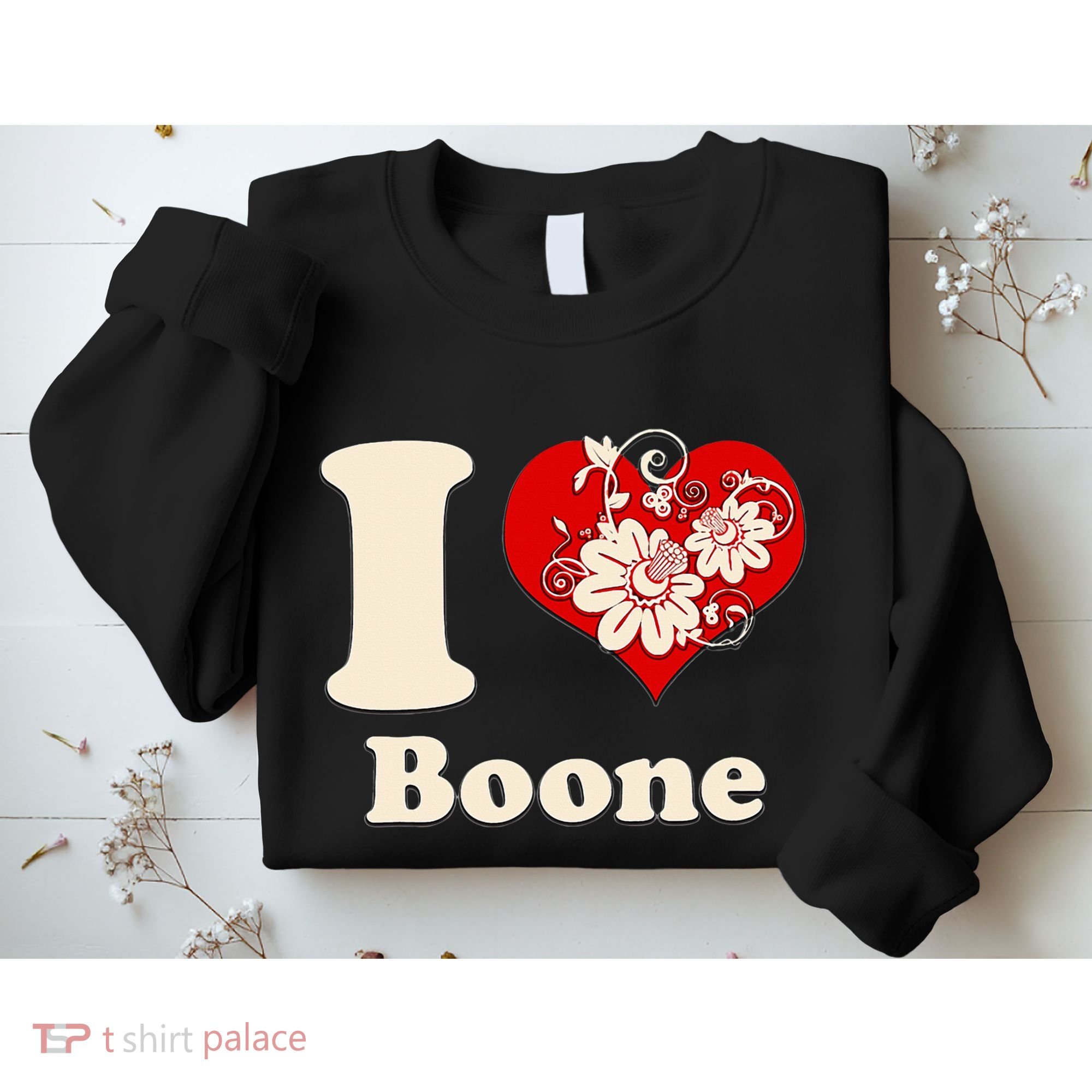 I Heart Boone North Carolina Floral Sweatshirt