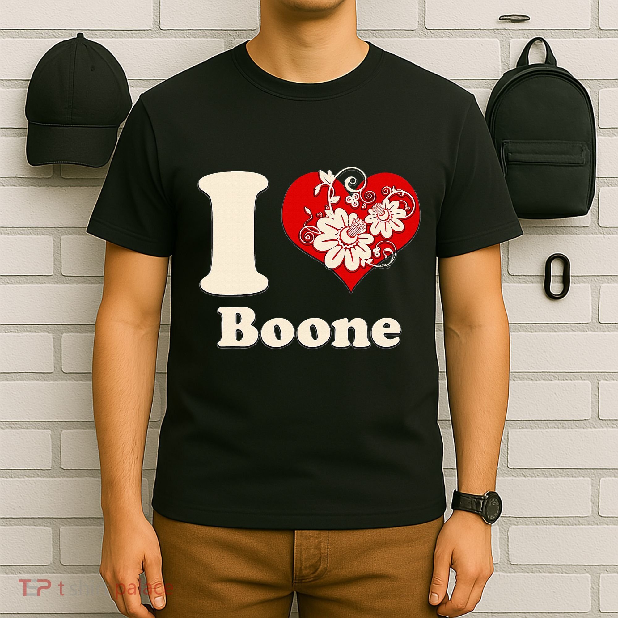 I Heart Boone North Carolina Floral T-Shirt
