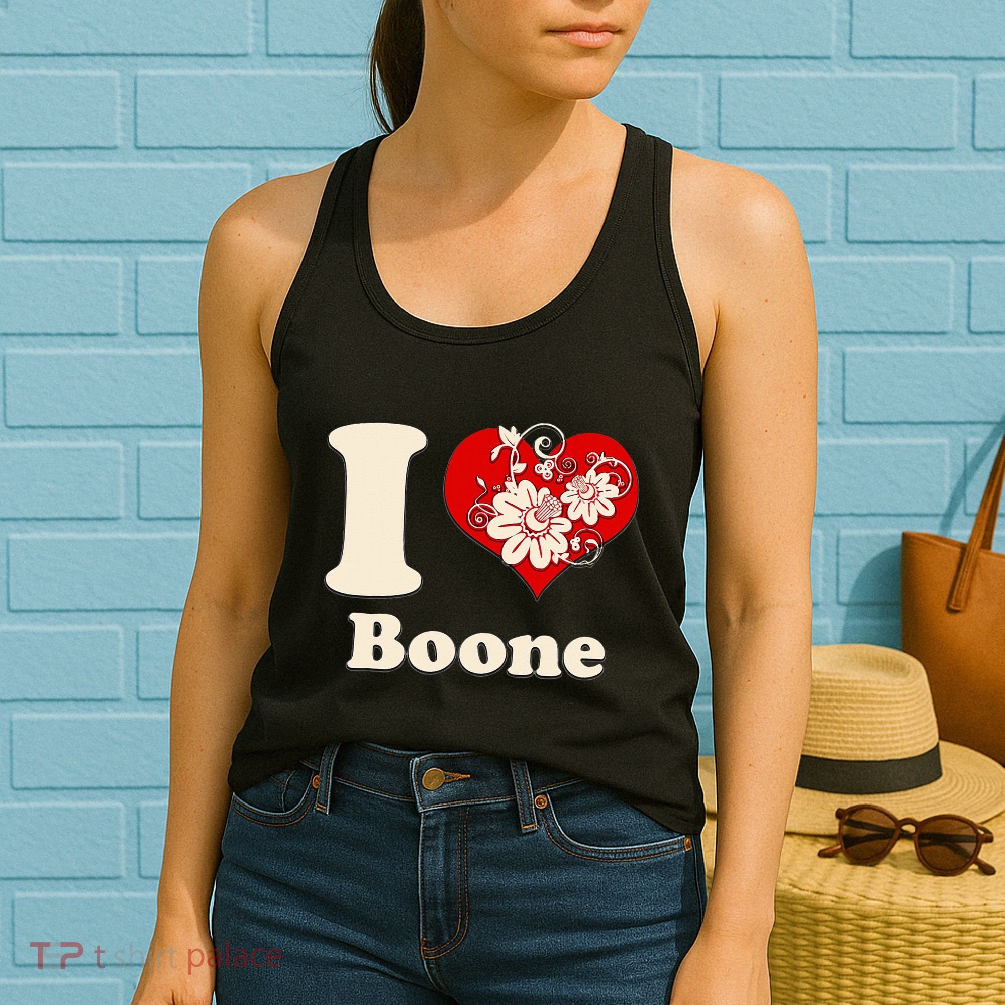 I Heart Boone North Carolina Floral Women's Tank Top