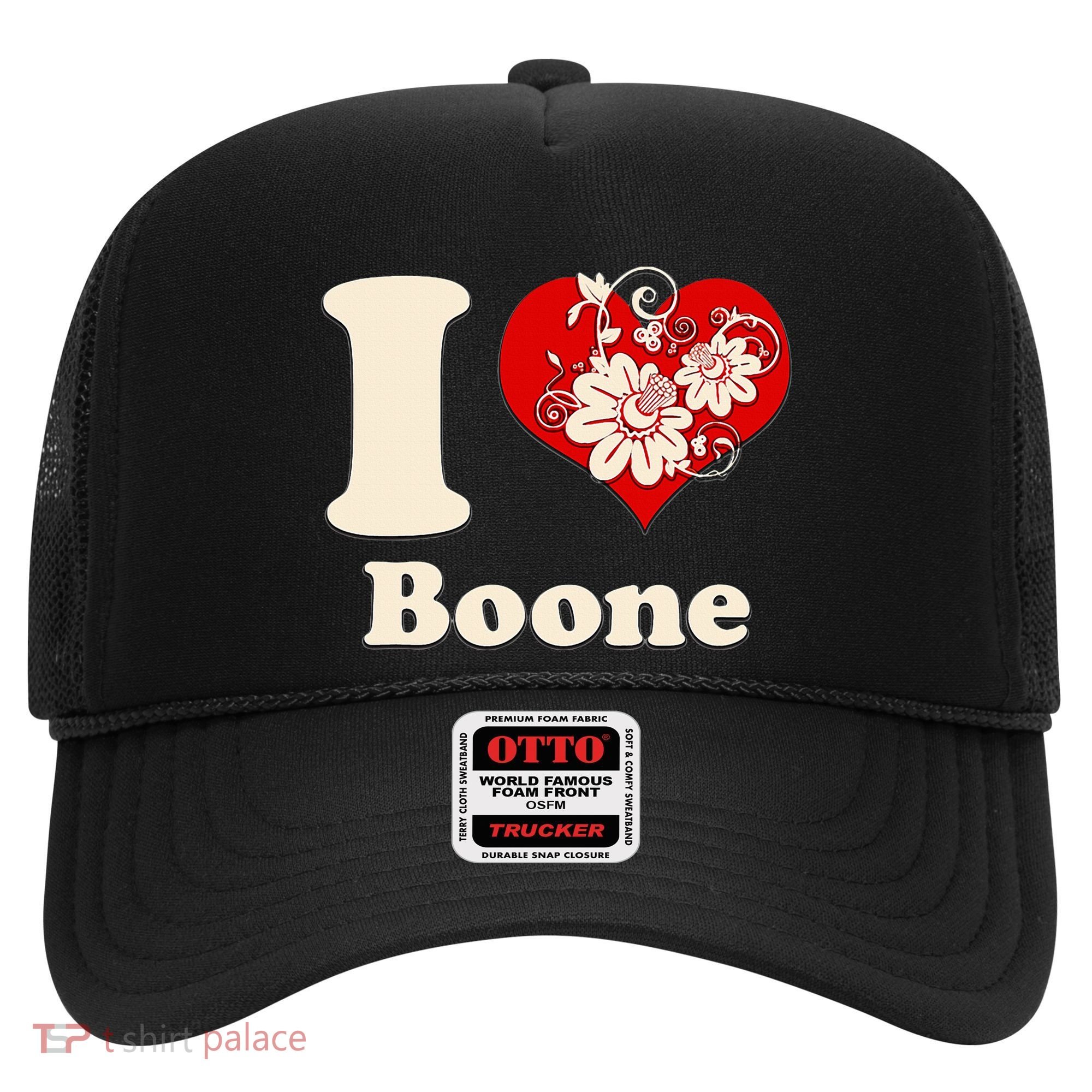 I Heart Boone North Carolina Floral Hat