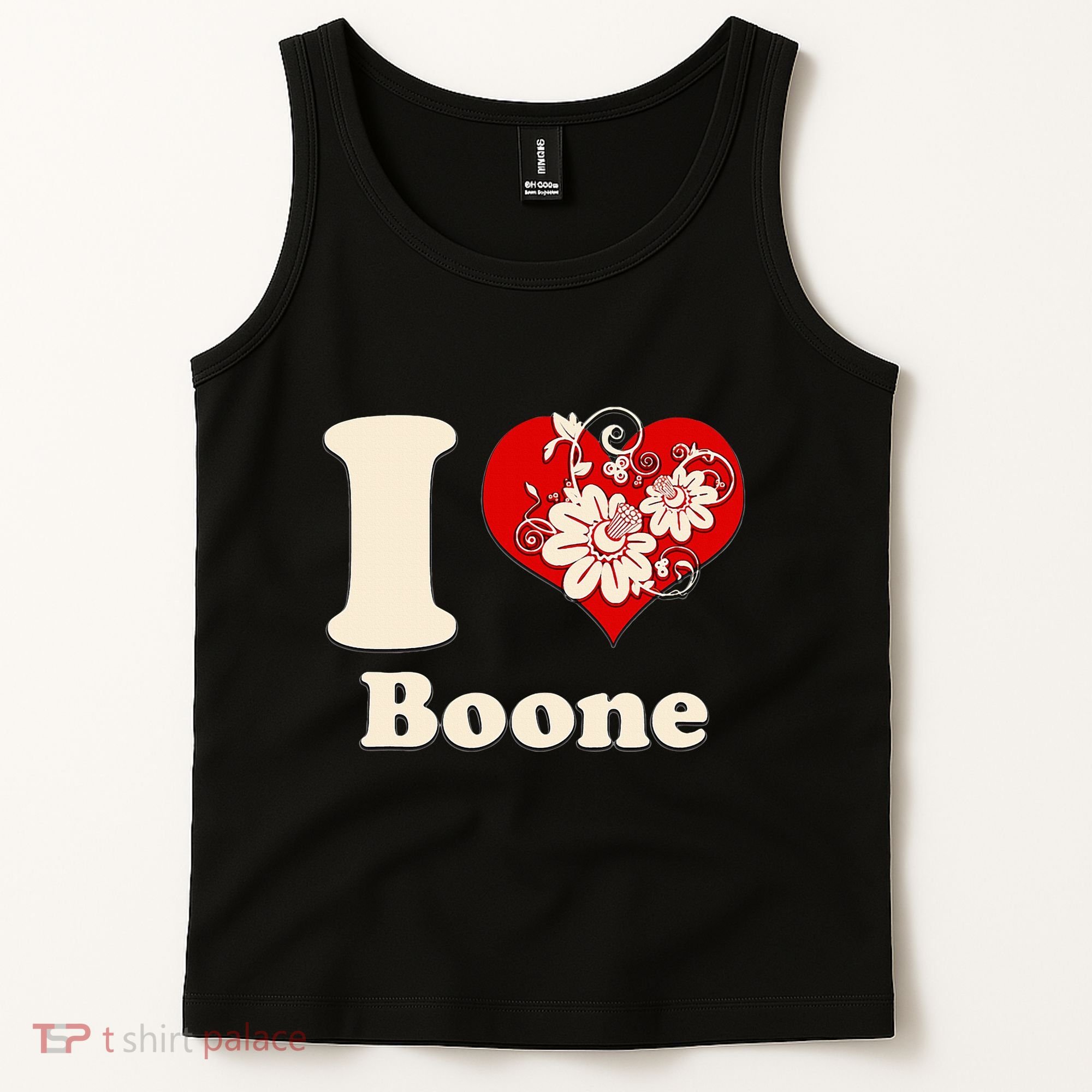 I Heart Boone North Carolina Floral Tank Top