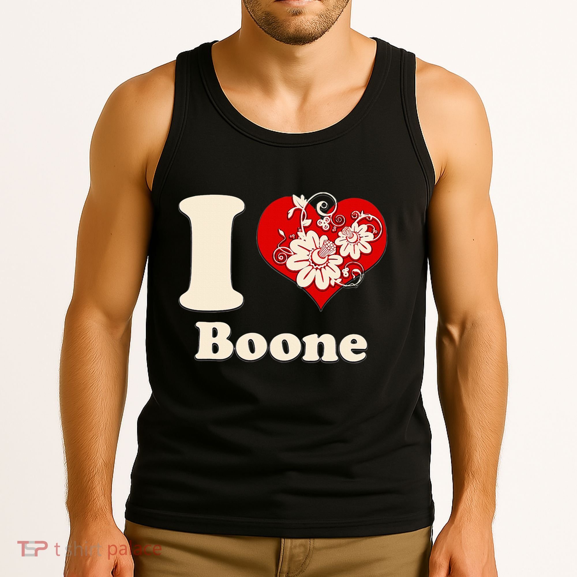 I Heart Boone North Carolina Floral Tank Top