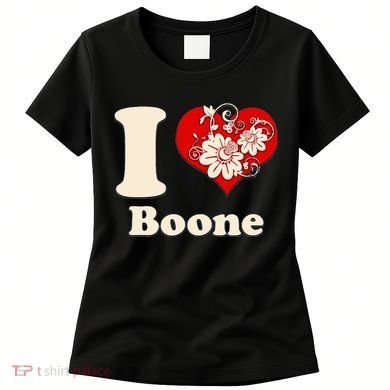 I Heart Boone North Carolina Floral Women's T-Shirt