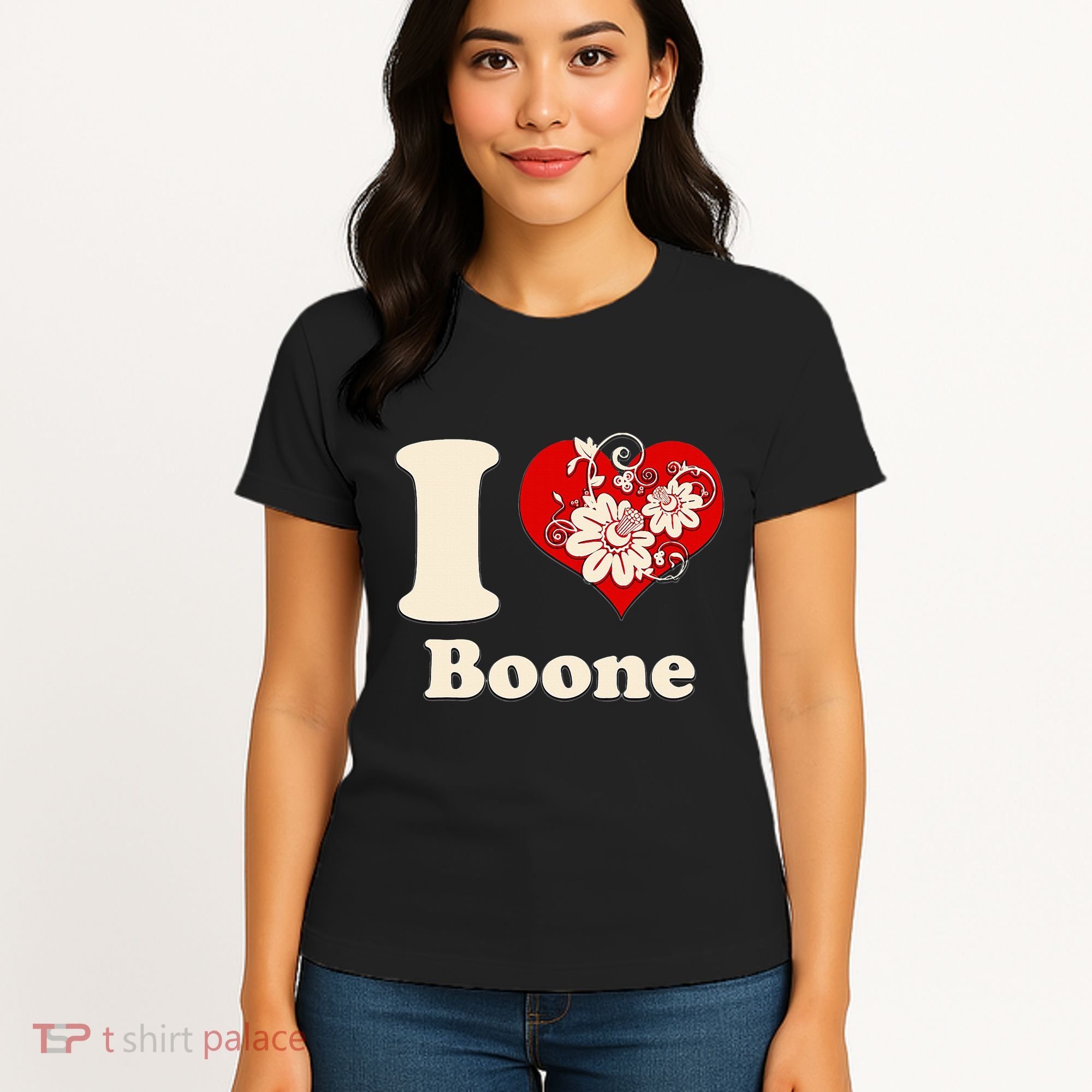 I Heart Boone North Carolina Floral Women's T-Shirt