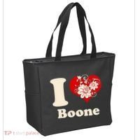 I Heart Boone North Carolina Floral Tote Bag thumb 2