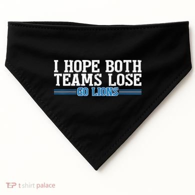 I Hope Both Teams Lose Go Lion USA-Made Doggie Bandana