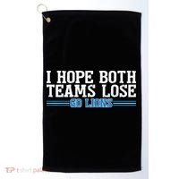 I Hope Both Teams Lose Go Lion Golf Towel thumb 0