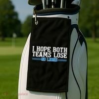 I Hope Both Teams Lose Go Lion Golf Towel thumb 2