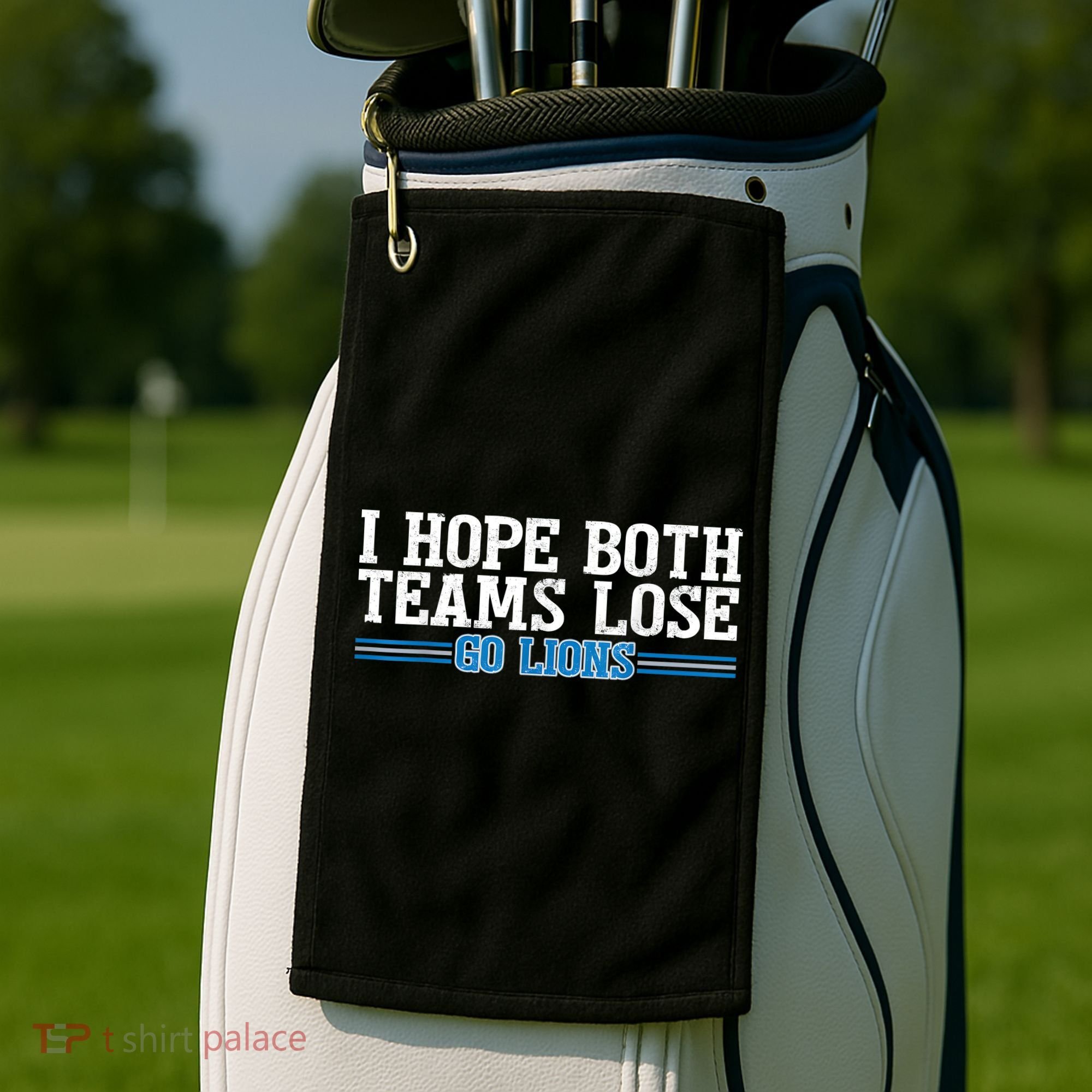 I Hope Both Teams Lose Go Lion Golf Towel