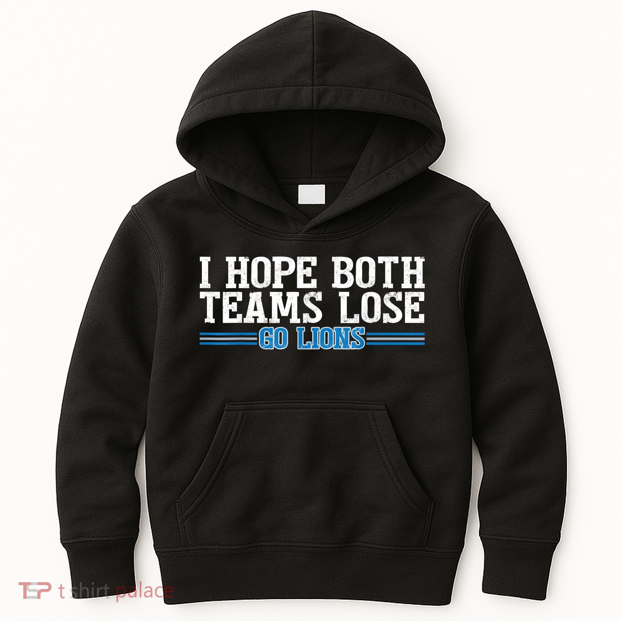 I Hope Both Teams Lose Go Lion Kids Hoodie