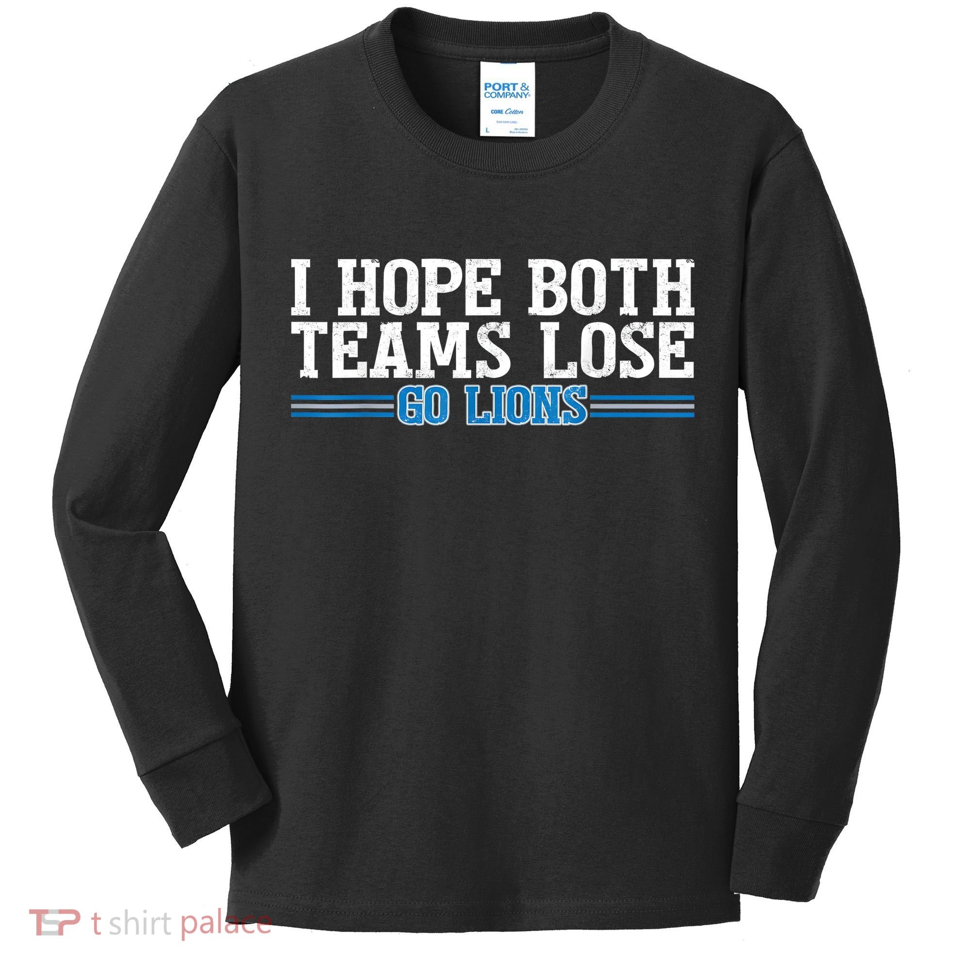 I Hope Both Teams Lose Go Lion Kids Long Sleeve Shirt
