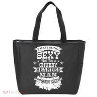 I Hate Being Sexy But I'm A Chubby Bearded Man Funny Beard Tote Bag thumb 0