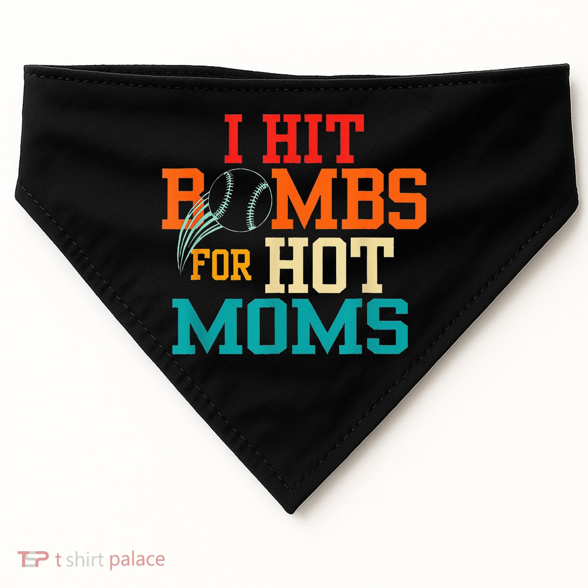 I Hit Bombs For Hot Moms USA-Made Doggie Bandana