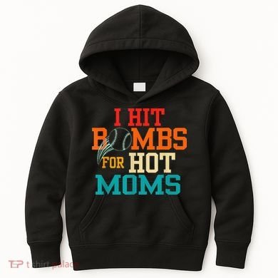 I Hit Bombs For Hot Moms Kids Hoodie