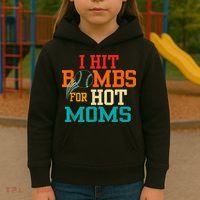 I Hit Bombs For Hot Moms Kids Hoodie thumb 3