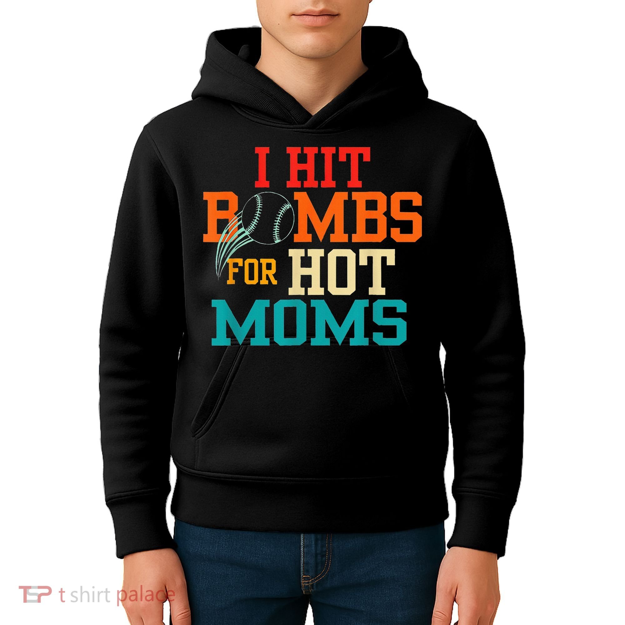 I Hit Bombs For Hot Moms Kids Hoodie