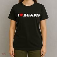 I Heart Bears I Love Bears Cute Red Heart Bear Lover T-Shirt thumb 4