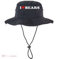 I Heart Bears I Love Bears Cute Red Heart Bear Lover Bucket Hat thumb 0