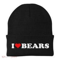 I Heart Bears I Love Bears Cute Red Heart Bear Lover Beanie thumb 0