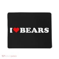 I Heart Bears I Love Bears Cute Red Heart Bear Lover Mousepad thumb 0